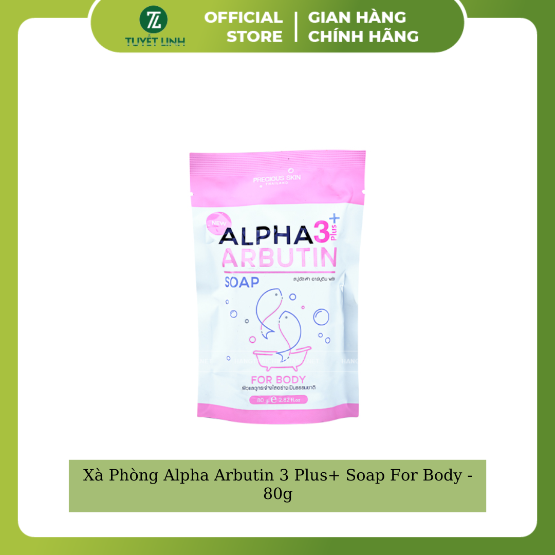 Xà phòng alpha arbutin 3 plus+ soap for body - 80g