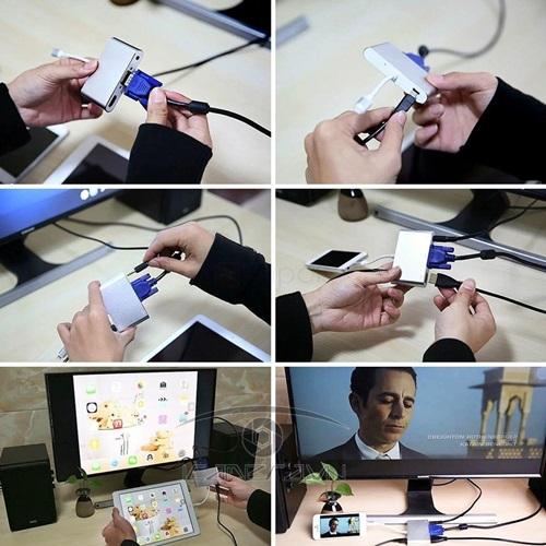 Cáp chuyển đổi Lightning to Digital AV Multiport HDMI VGA Audio
