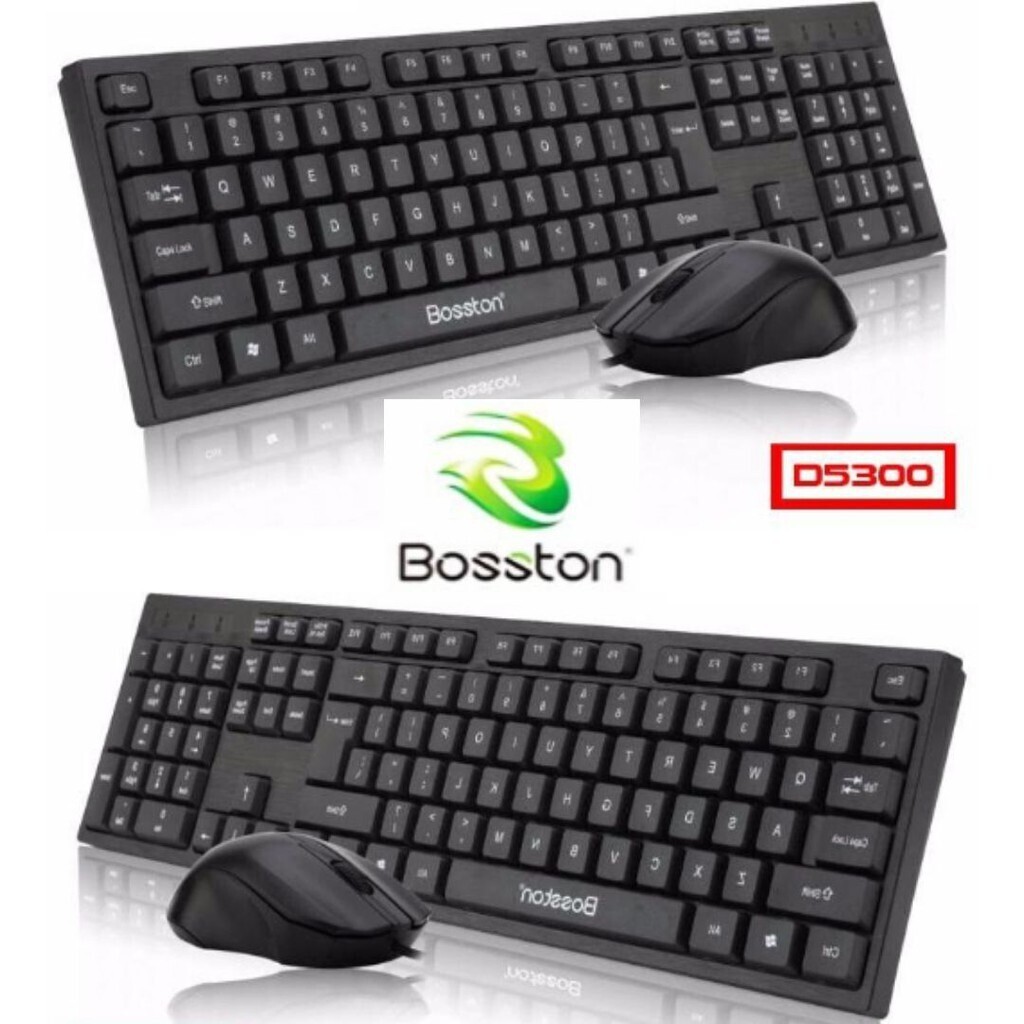 [HCM][TẶNG LÓT CHUỘT] COMBO PHÍM CHUỘT BOSSTON D5300