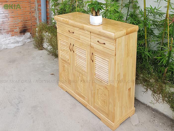Tủ Giày Gỗ Thông 1M , TỦ DÀY DÉP GỖ