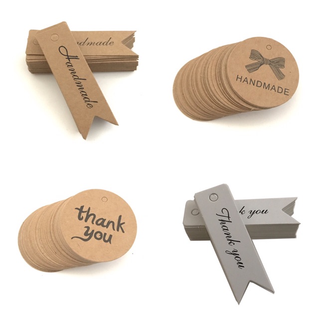 100 tag Thank You/Handmade