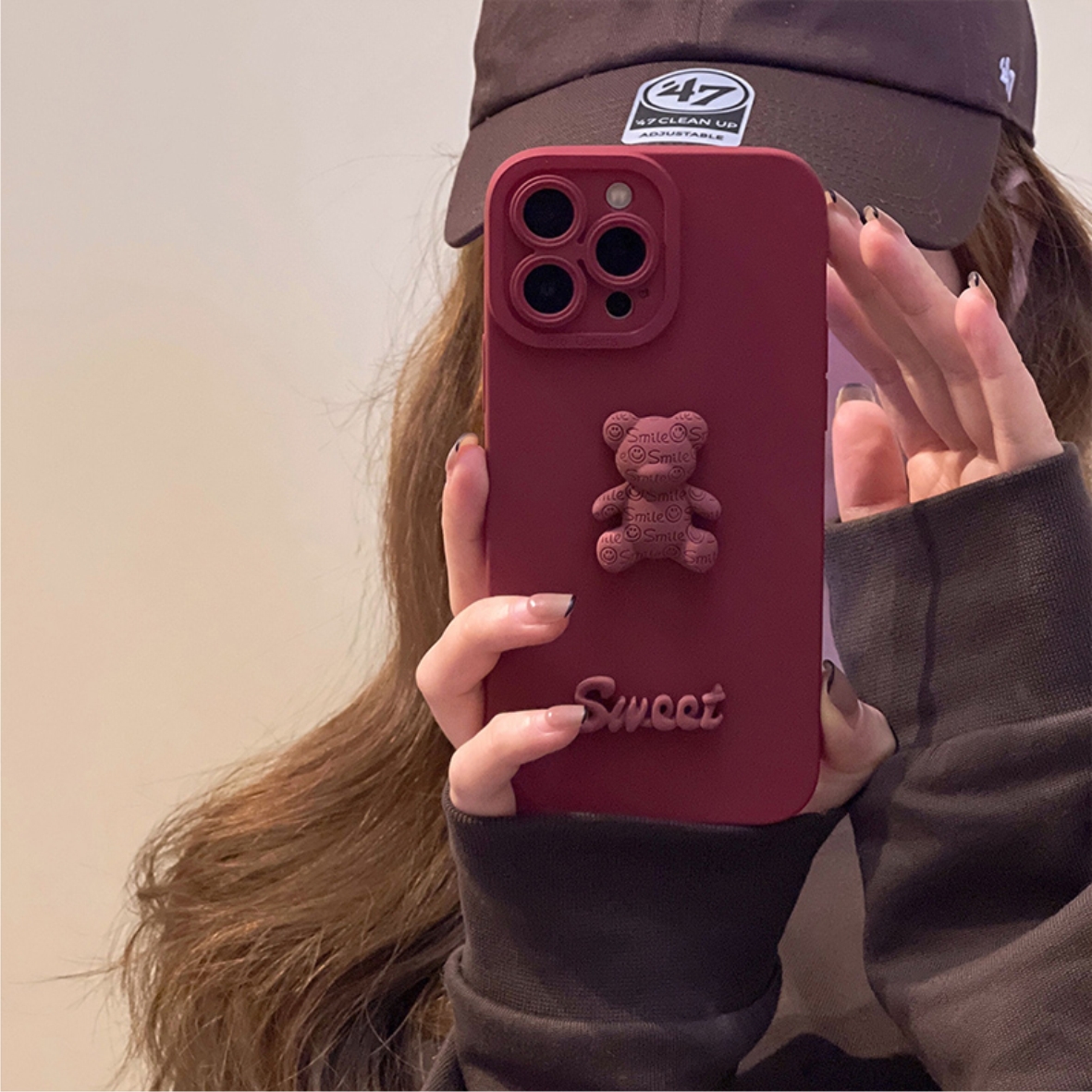 Ốp Lưng Basic Camera Nổi - Mẫu Bear Sweet Nổi