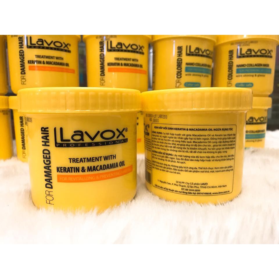 Hấp dầu lavox phục hồi hư tổn - giữ màu tóc nhuộm mềm mượt