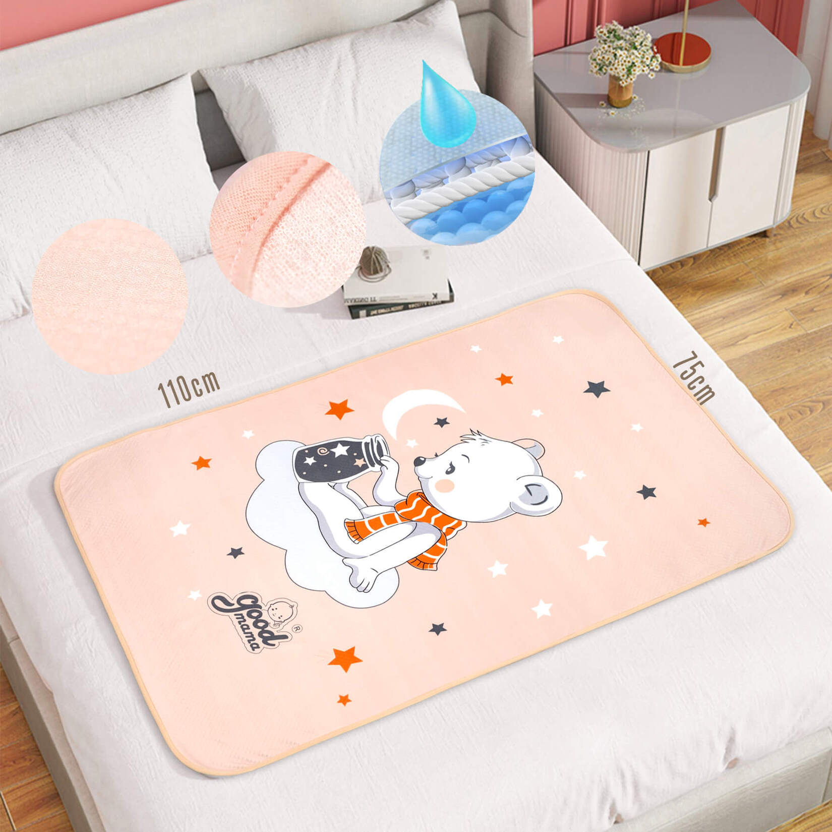 Tấm lót chống thấm Goodmama Size 75x110