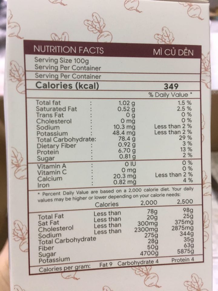 [Nguyên Minh] Bún gạo lứt củ dền (mì gạo lức củ dền) ăn kiêng eat clean