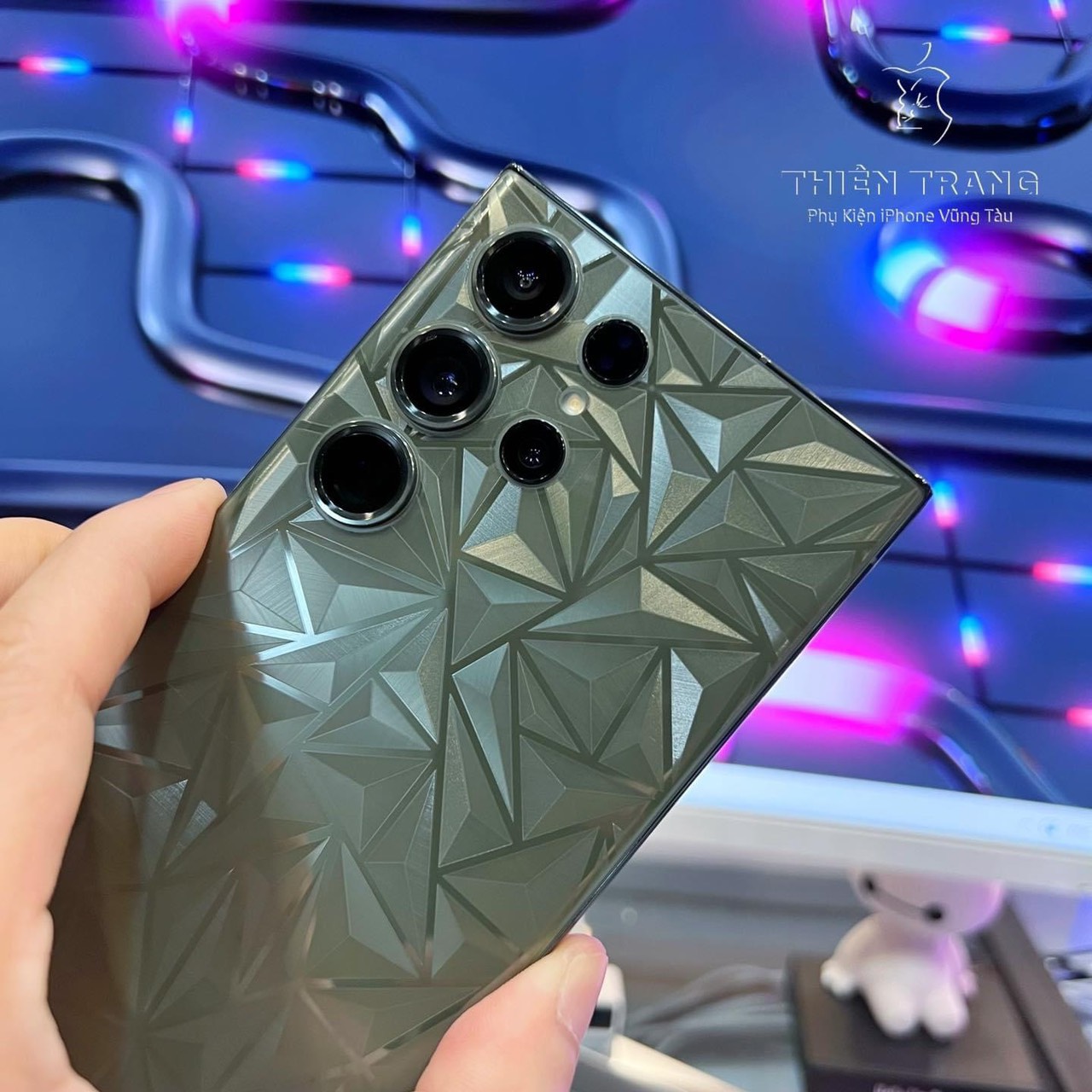 Miếng DÁn Skin, PPF 4D hiệu ứng kim cương - Miếng dán cho IPhone và Android
