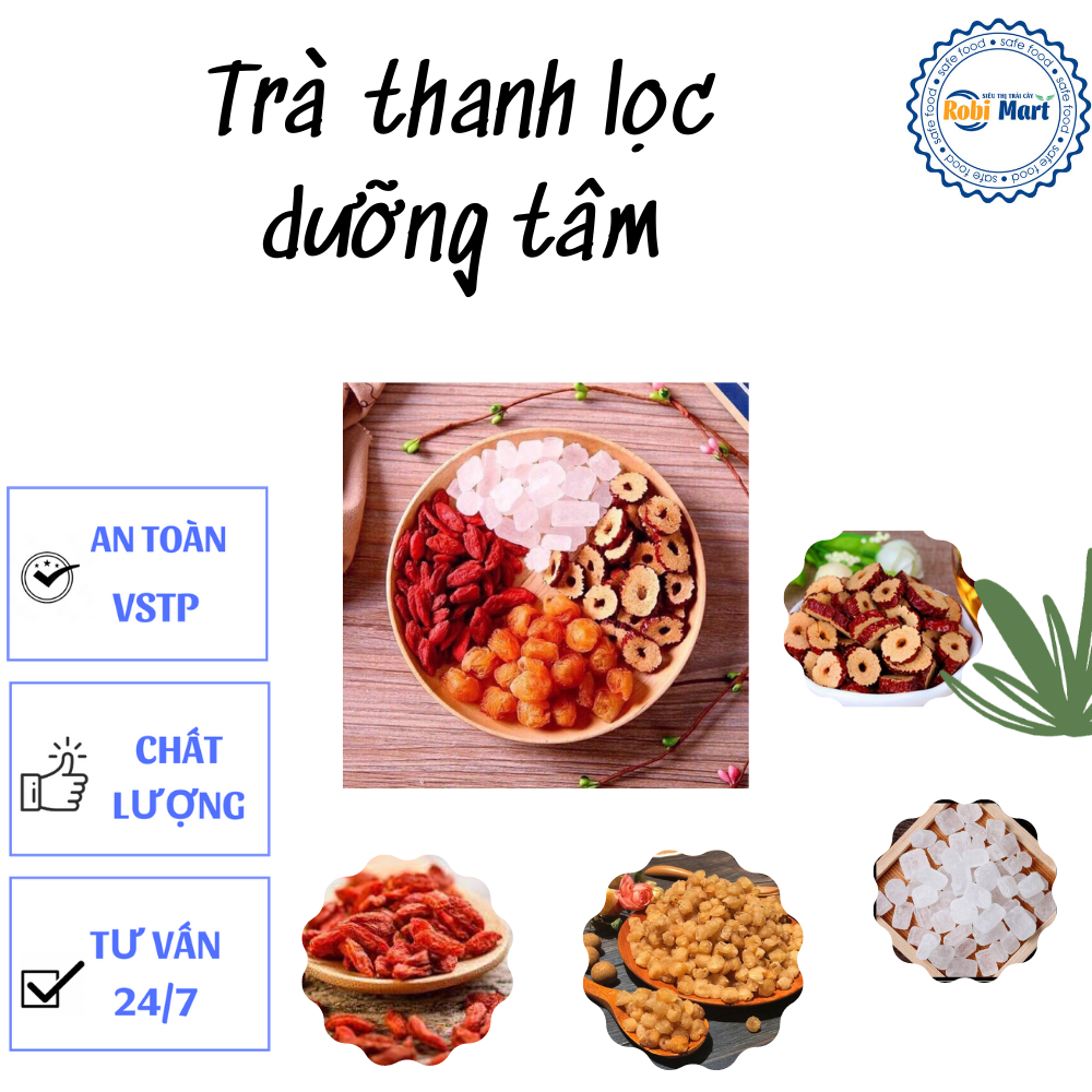 Set trà thanh lọc dưỡng tâm ( long nhãn, kì tử, đường phèn, táo thái lát)
