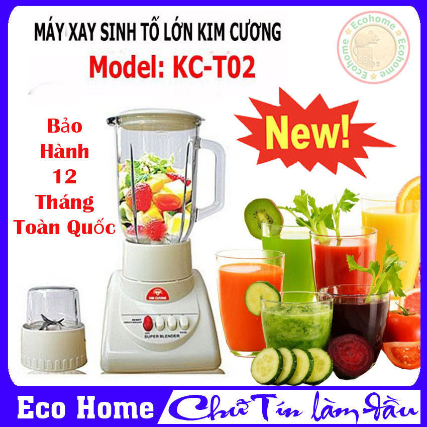 [SALE GIẢM 8%]Máy xay thịt đa năng Kim Cương KC –T102 máy xay thịt gia đình bằng thép không rĩ công suất 350W máy trộn tỏi điện thủy tinh dày máy bổ sung thực phẩm bảo hành 1 năm.