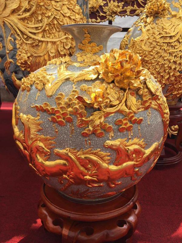 Bình Hút Tài Lộc Dát Vàng  - Val000