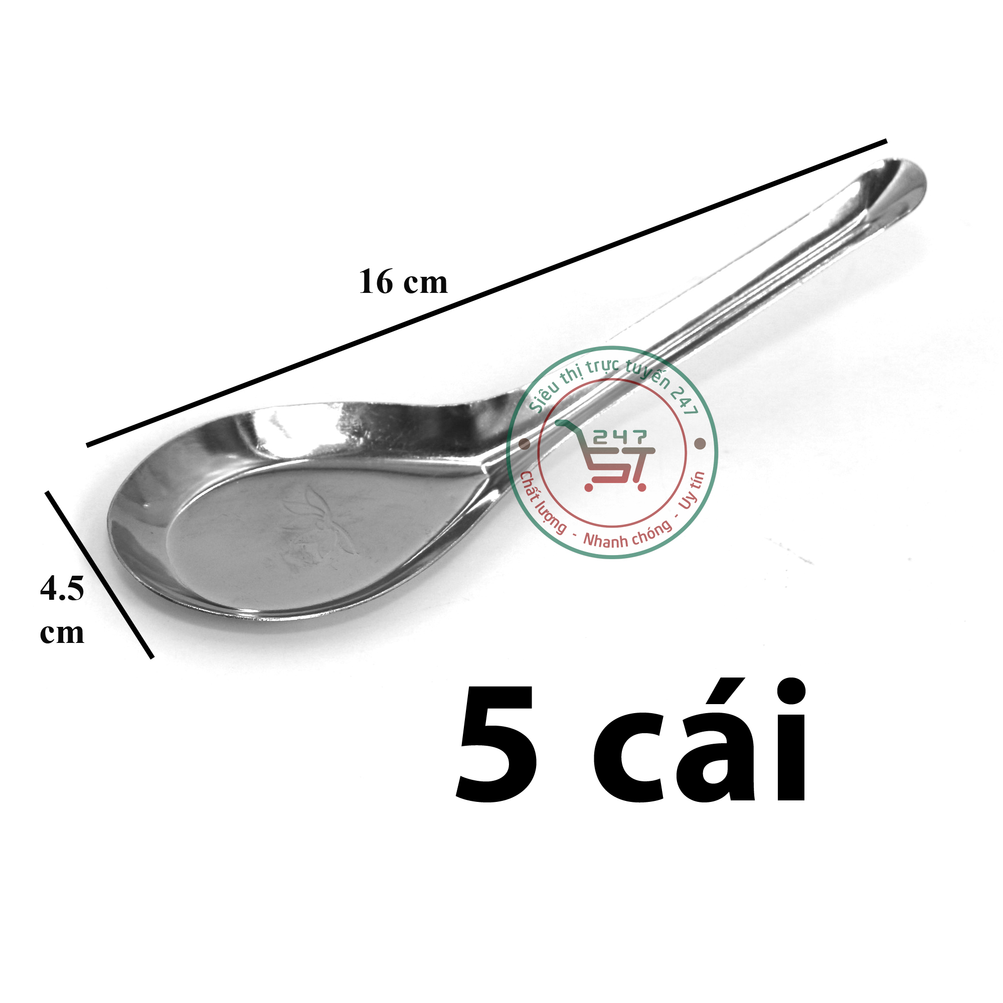 Muỗng canh vuông inox Thìa ăn cơm inox sạch sẽ sáng bóng giá tốt cho chị em nội trợ
