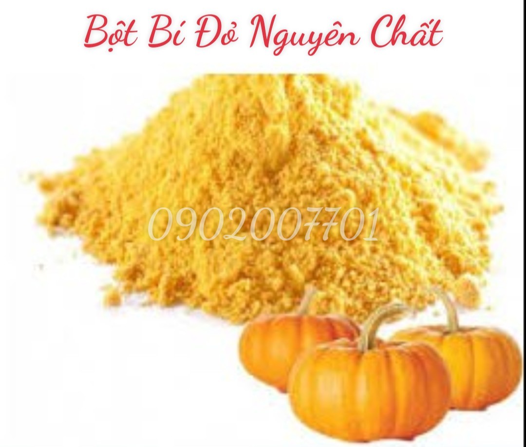 Bột bí đỏ sấy lạnh nguyên chất 100g/200g/500g
