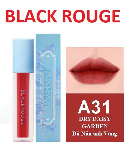 Son Kem Lì Black Rouge Air Fit Velvet Tint Mịn Môi #A31 Dry Daisy Đỏ Nâu Trầm Cuốn Hút