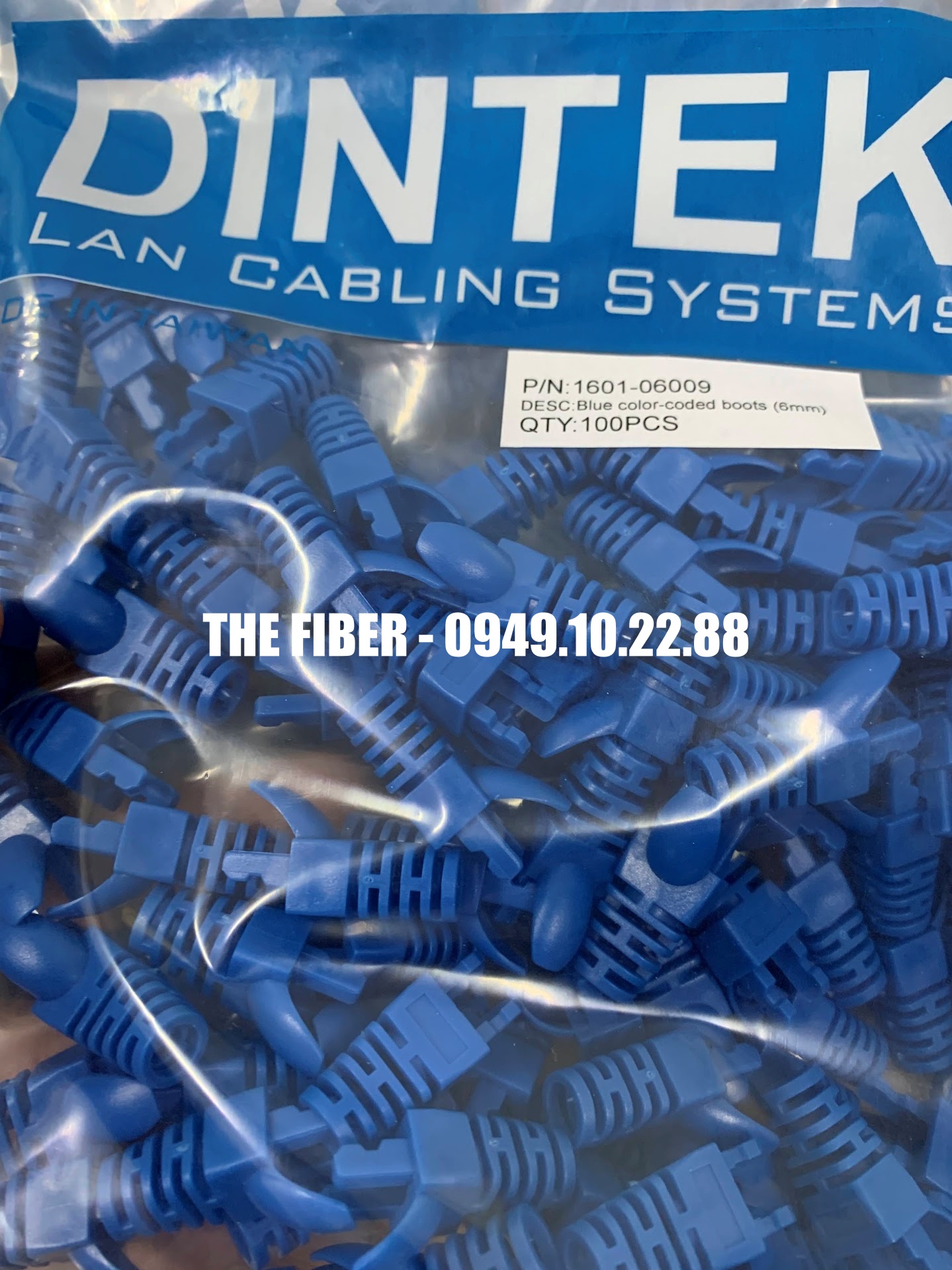 Đầu chụp hạt mạng DINTEK RJ45 Boot đa màu (P/N: 1601-XXXX) - Bịch 100 cái