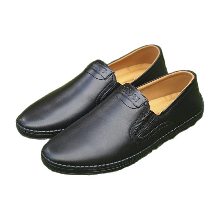 Giầy Mọi Nam AROTI Dáng Giày Tây Lười Cao 2cm Màu Đen-Đủ size Hợp Cho Mọi Lứa Tuổi M587- Giày Lười Nam AROTI