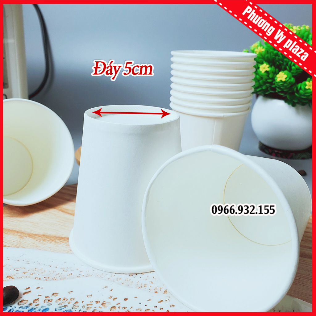 500 Ly giấy trắng 6oz ~ 180ml cốc giấy NHẬP KHẨU HÀN QUỐC (cốc dùng cho văn phòng, sự kiện)