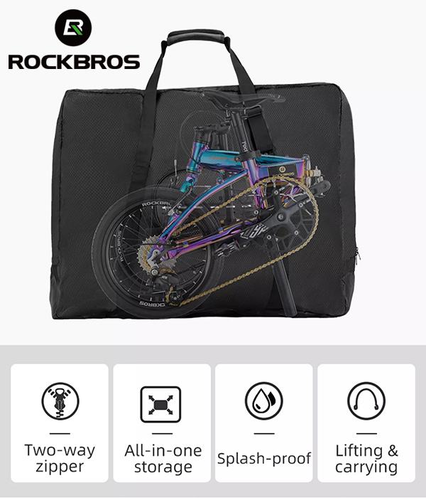 Túi đựng xe đạp gấp ROCKBROS Túi đựng xe đạp không thấm nước Túi vận chuyển xe đạp công suất lớn Brompton Bike Transport Case di động Xe đạp gấp Túi du lịch Phụ kiện xe đạp