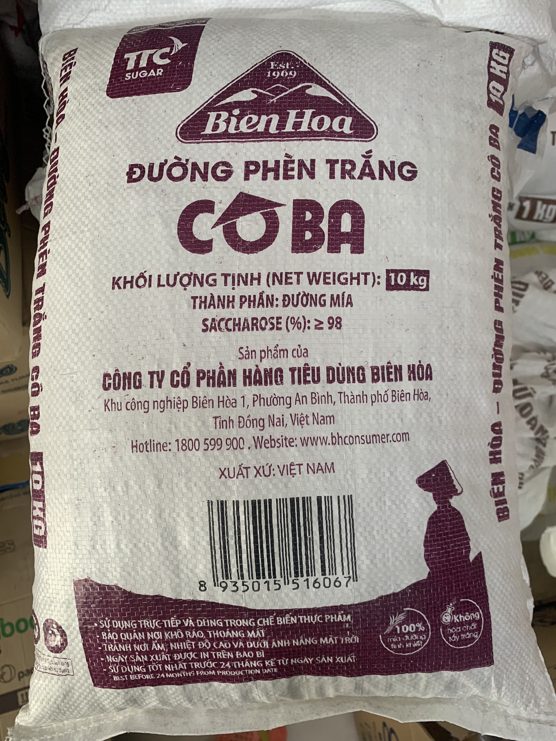 Đường phèn trắng Cô Ba 10kg