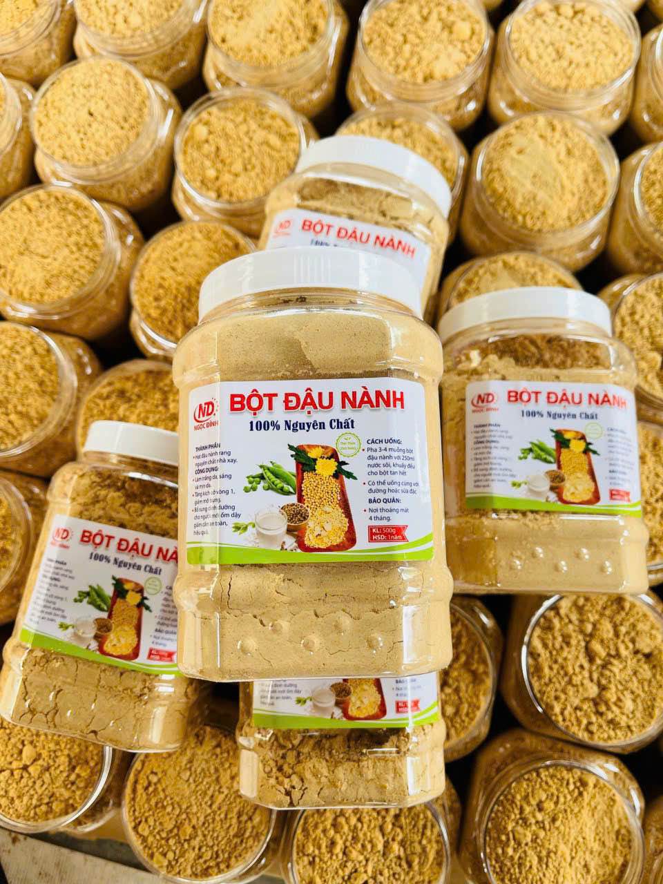 Hủ 500g Bột đậu nành nguyên chất 100%