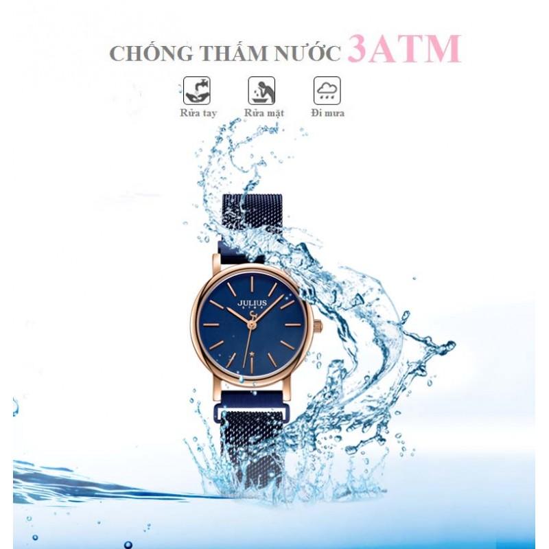 ĐỒNG HỒ NỮ DÂY NAM CHÂM JS-024D JULIUS STAR KÍNH SAPHIRE (XANH)