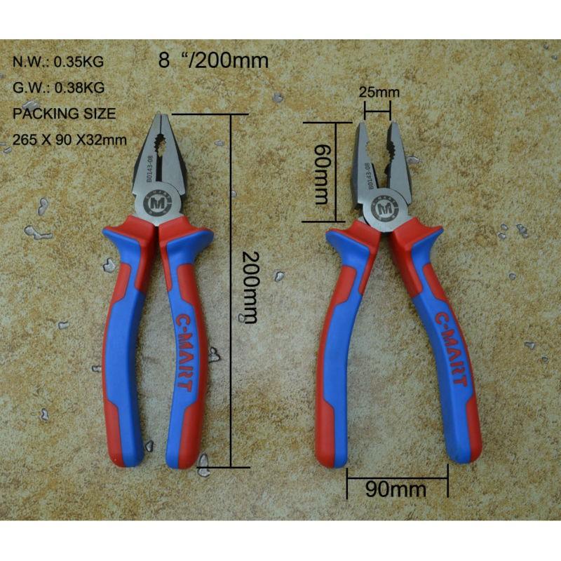 Kìm điện cán đỏ xanh 200mm/8″ B0143-08 C-MART