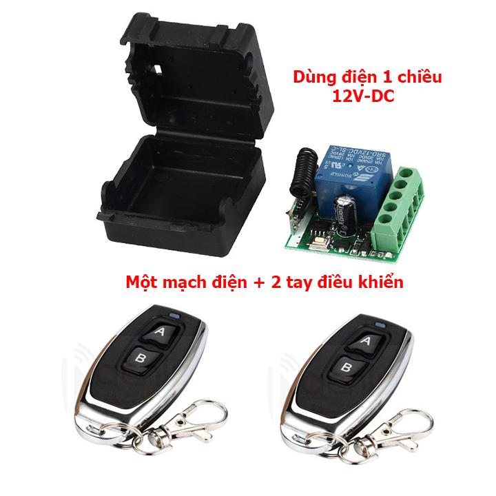 Bộ công tắc điều khiển từ xa 12V 10A 2 remote điều khiển lắp xe máy xe đạp điện chống trộm ngắt điện ổ khóa xe