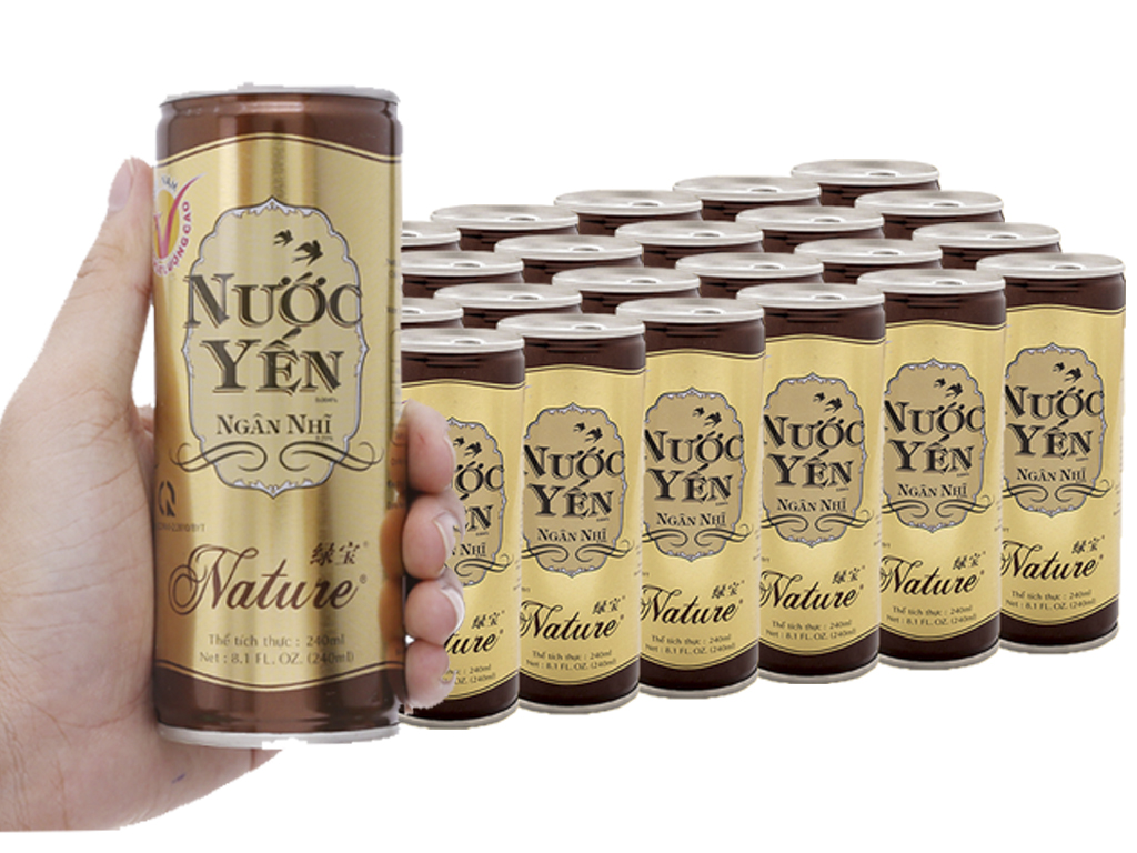 Combo 6 lon nước yến ngân nhỉ Nature