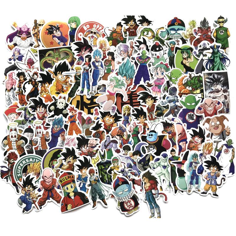 Sticker dán xe, dán mũ, dán laptop... chủ đề songoku - dragon ball