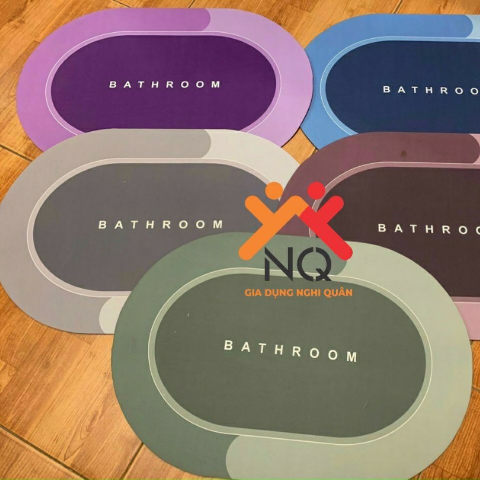 Thảm lau chân silicon siêu thấm hút, khô chân nhanh, chống trơn trượt để nhà tắm, nhà bếp giadungnghiquan G042