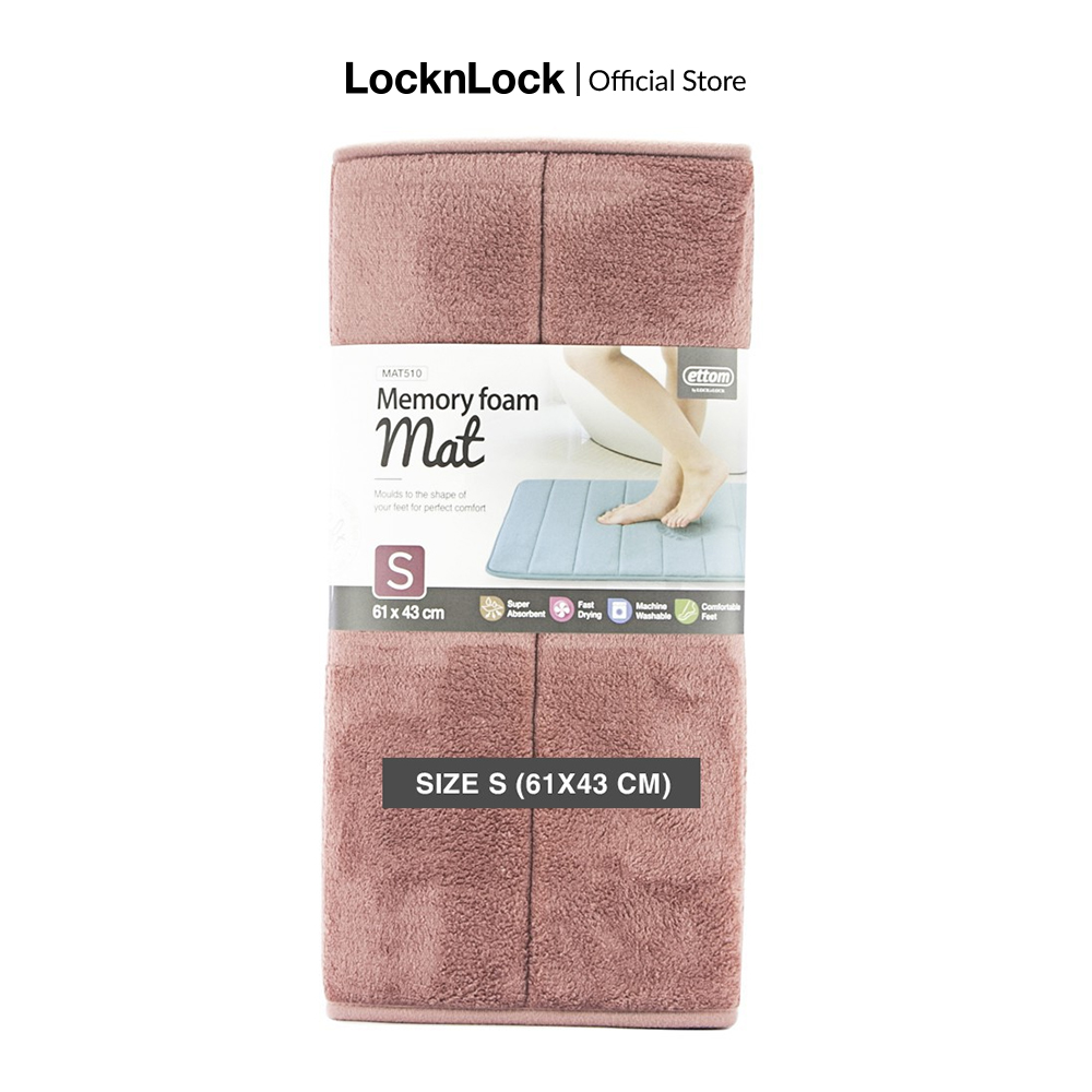 Thảm chùi chân Memory Foam nhãn hiệu Lock&Lock kiểu Stripe cỡ S - MAT510