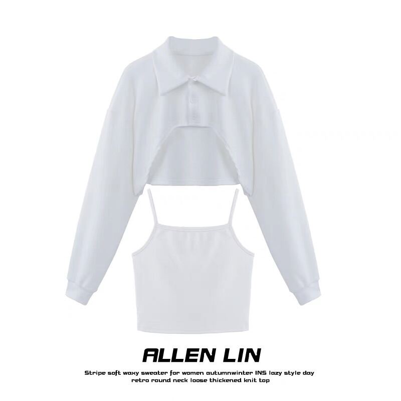 Set 2 món croptop petter + yếm 2 dây