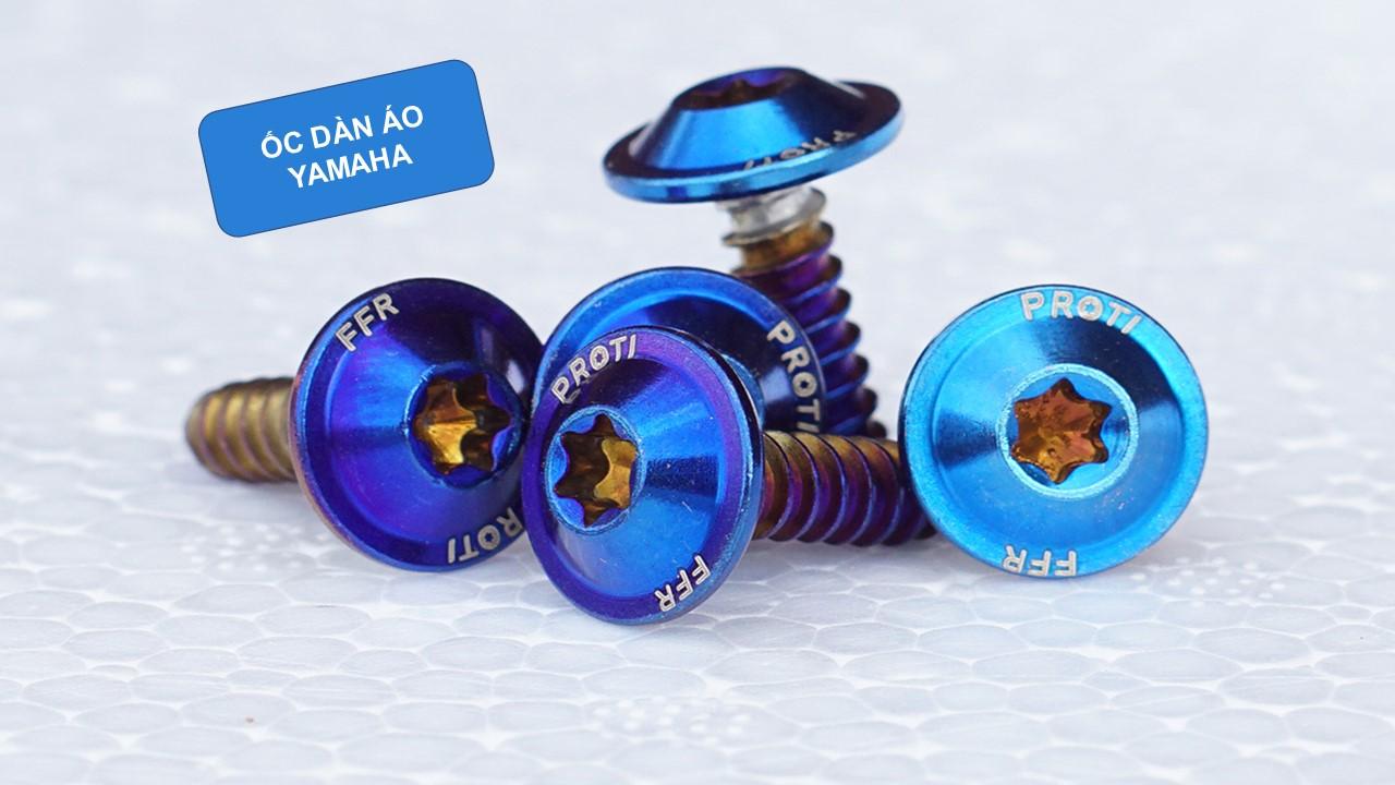 [HCM]Bộ 5 Ốc Titan Proti đầu hoa thị gắn dàn áo (Yamaha - Xoắn thưa)