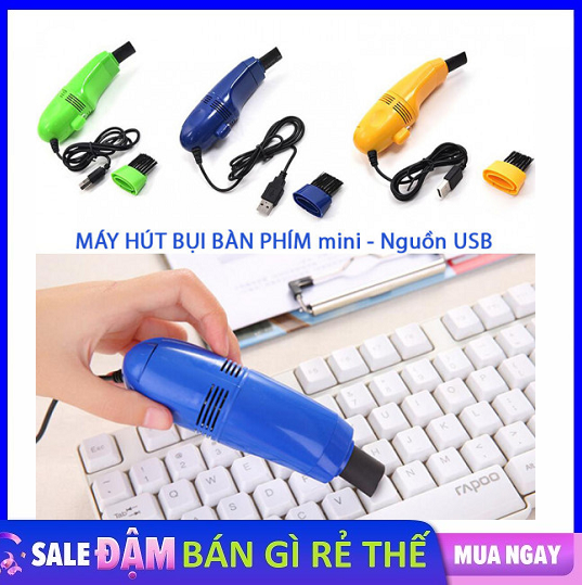 Máy Hút Bụi Bàn Phím Laptop Cổng USB - kèm 2 đầu hút