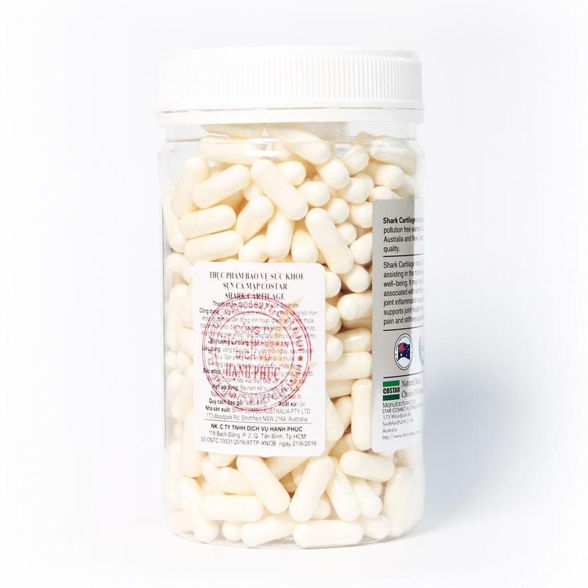 Blue Shark Cartilage Sụn Cá Mập Của Costar, Úc (Hộp 365 viên)