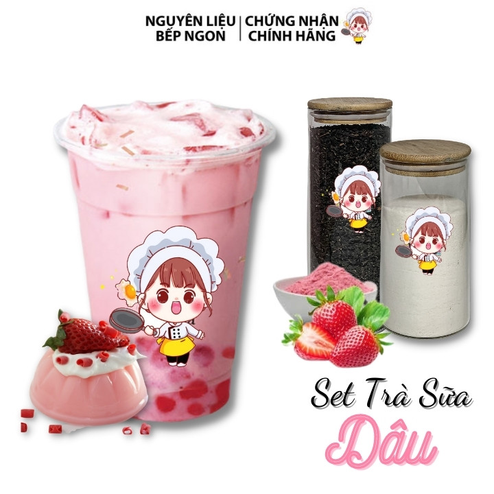 PUDDING DÂU 500G TỰ PHA - NGUYÊN LIỆU BẾP NGON