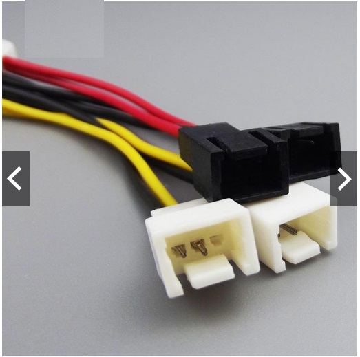 Cáp chuyển nguồn 4-Pin thành 4 dây 3-Pin fan 12v và 5v