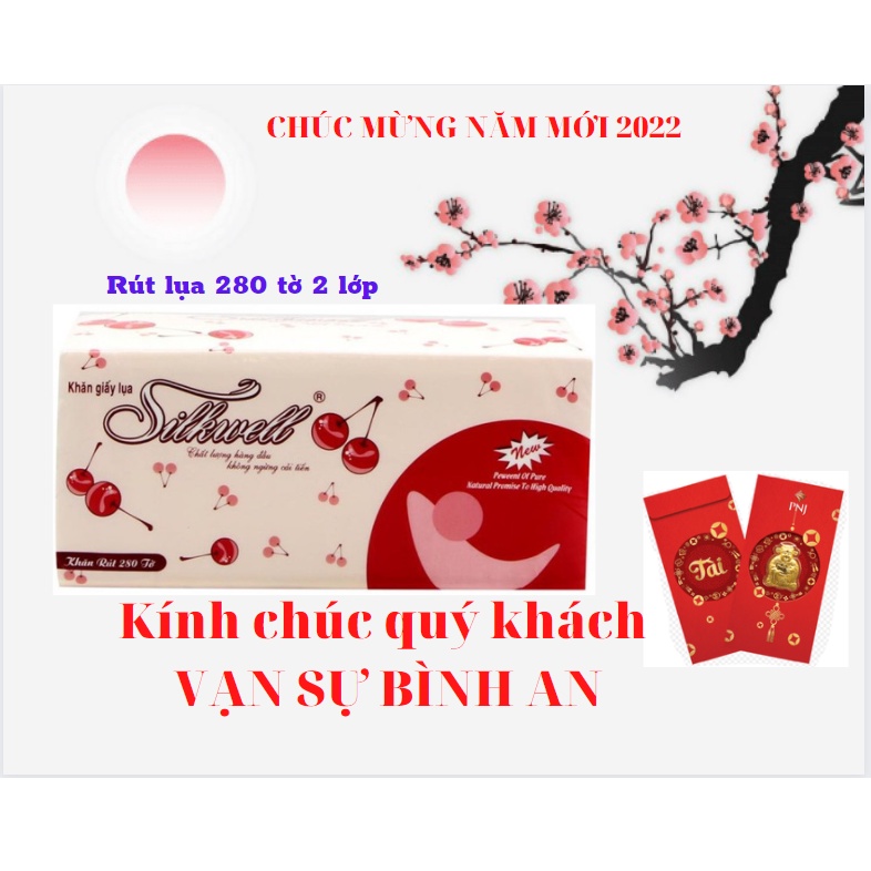 Giấy ăn rút lụa 280 tờ x 2 lớp Silkwell