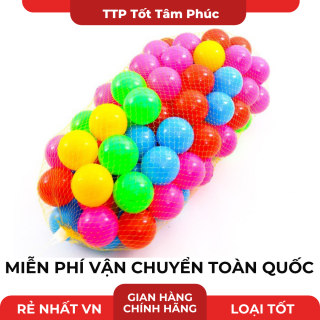 Nhà Banh Cho Bé - Combo 100 quả bóng nhựa mềm nhiều màu thumbnail