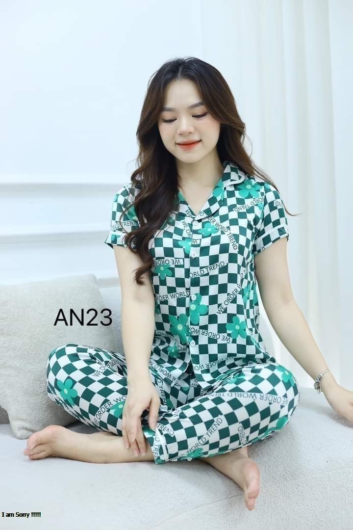 Bộ Pyjama lụa mặc nhà cho nữ