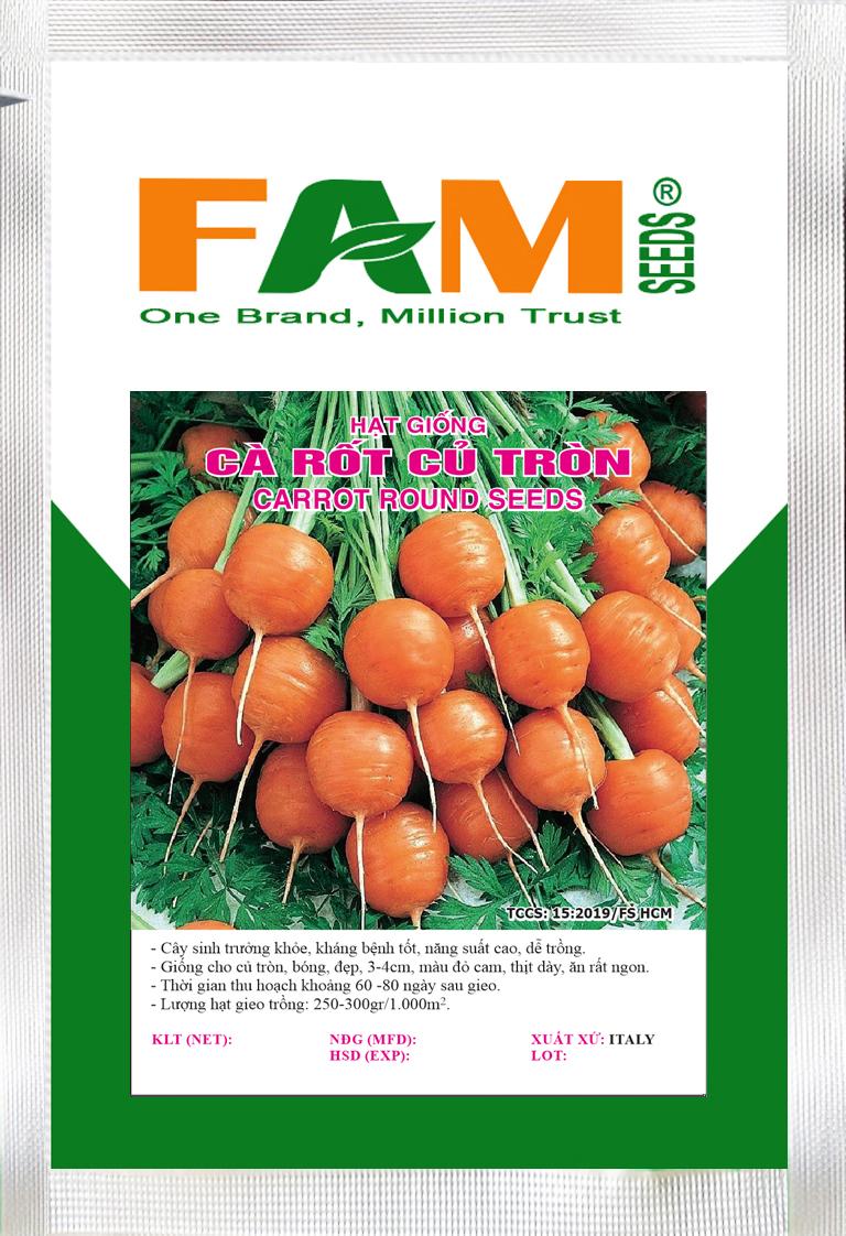 [HCM]Hạt Giống Cà Rốt Củ Tròn - Gói 2gr