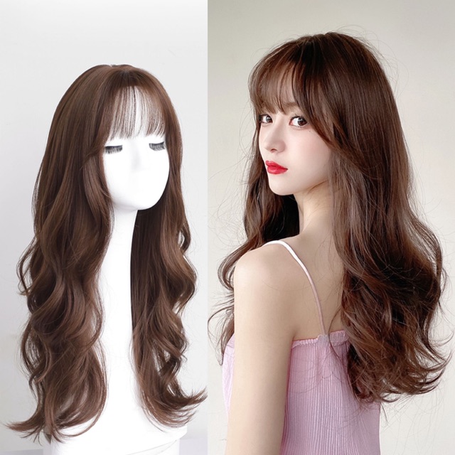 Tóc giả cả đầu xoăn dợn tự nhiên 😍FREESHIP❤️ mã 2069