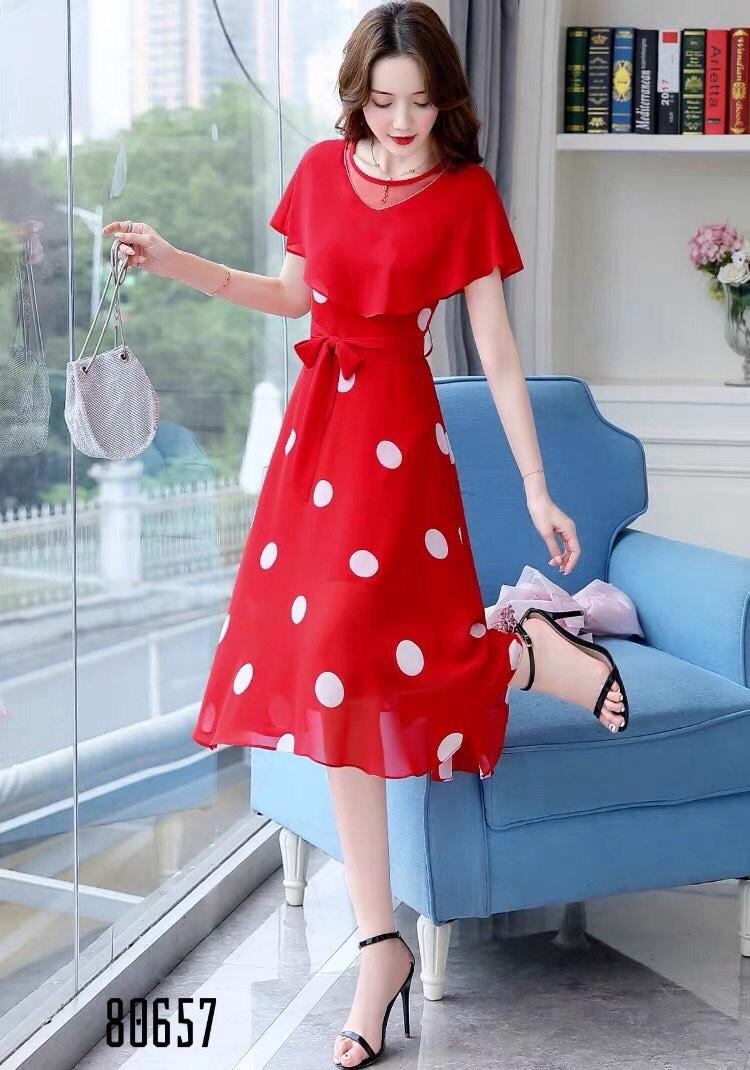 ĐẦM XÒE CHẤM BI CỰC SANG TRỌNG TL79