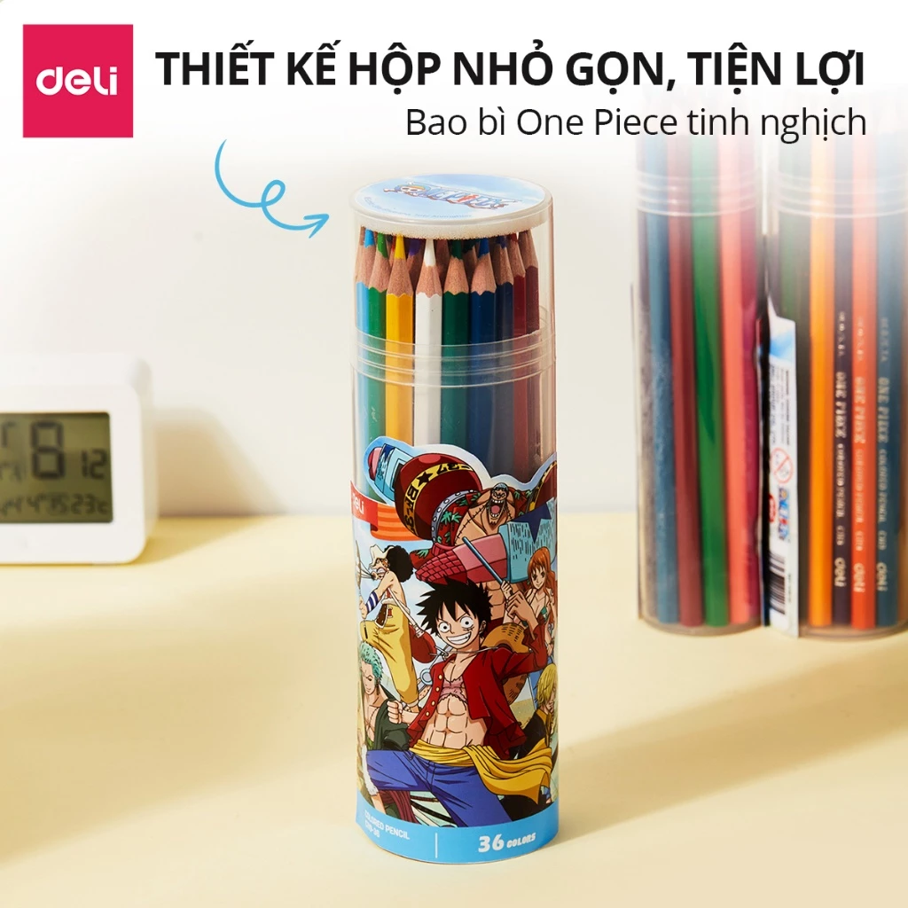 Bút Chì Màu Dạng Cốc Học Sinh Dễ Thương OnePiece Deli - C119