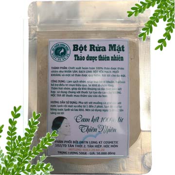 Bột rửa mặt thiên nhiên sạch nhờn 50gr - sạch mụn