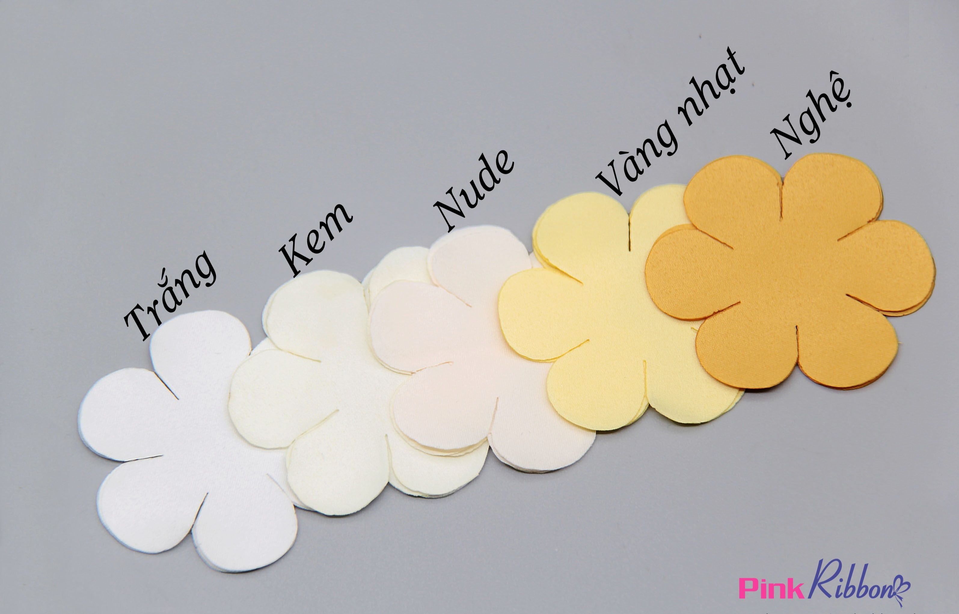 TÚI 10C - CÁNH HOA LỤA 6 CÁNH 2 CỠ 6CM VÀ 8CM