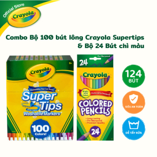 Combo Bộ 100 bút lông Crayola Supertips & Bộ 24 Bút chì màu thumbnail