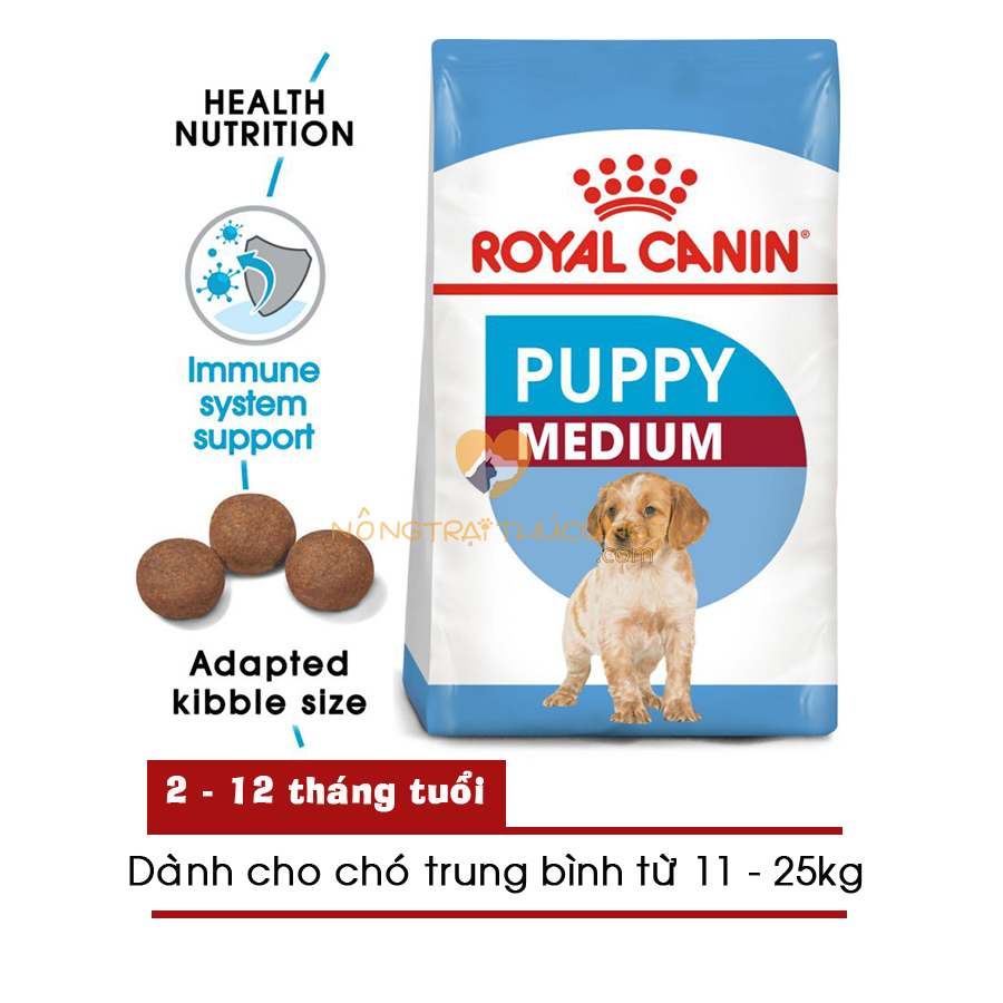 Thức ăn hạt cho chó con Royal Canin MEDIUM PUPPY (khách chọn khối lượng) - [Nông Trại Thú Cưng]