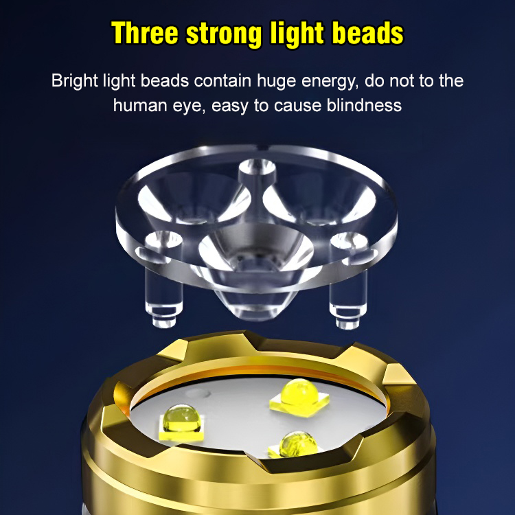 German Super Lighting Flashlight Mini Portable Thumb Light Waterproof Flashlight Ultra Long Life Flashlight Brightness Adjustable Flashlight Camping Flashlight迷你超强手电