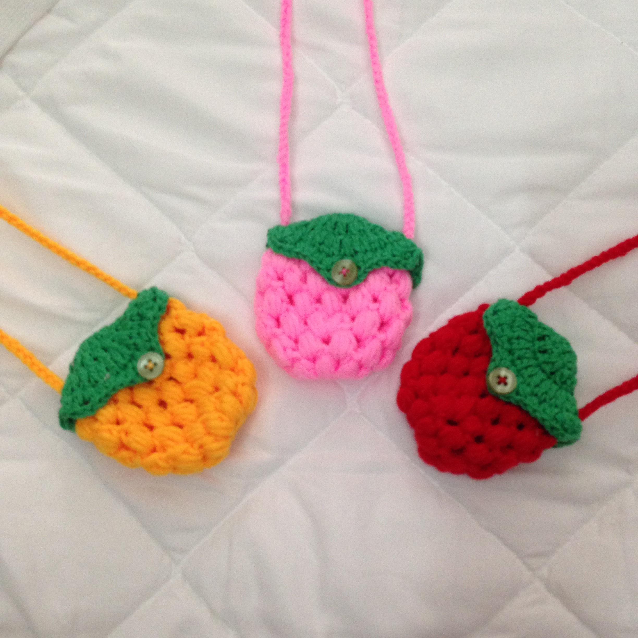 Túi len đựng tỏi mini cho bé handmade ( Màu ngẫu nhiên )