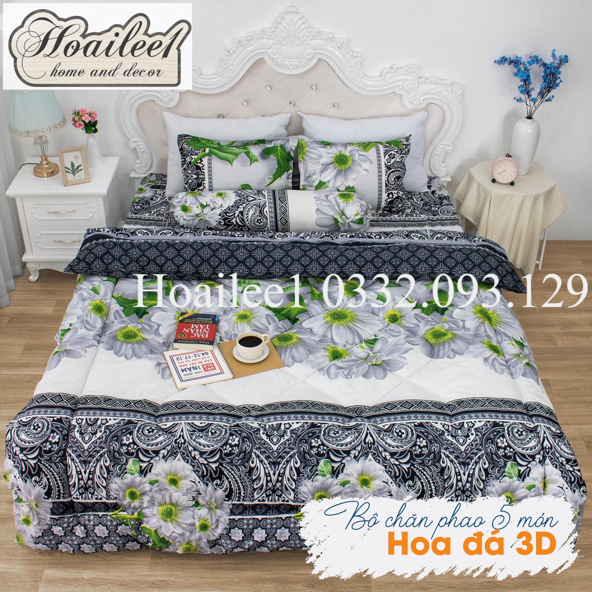 Set phao 5 món bao gồm( 1 chăn phao+1 ga trải giường+2 vỏ gối đầu+1 vỏ ôm) đủ size m6 m8 2m2