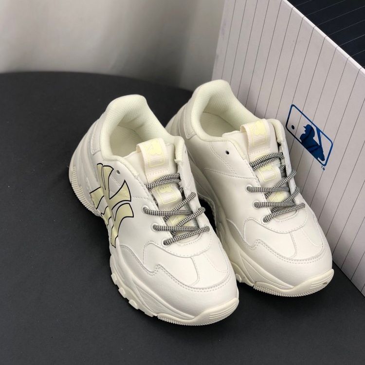 Giày Sneaker MLB Yankess Trắng chữ vàng ( Full box+ túi )